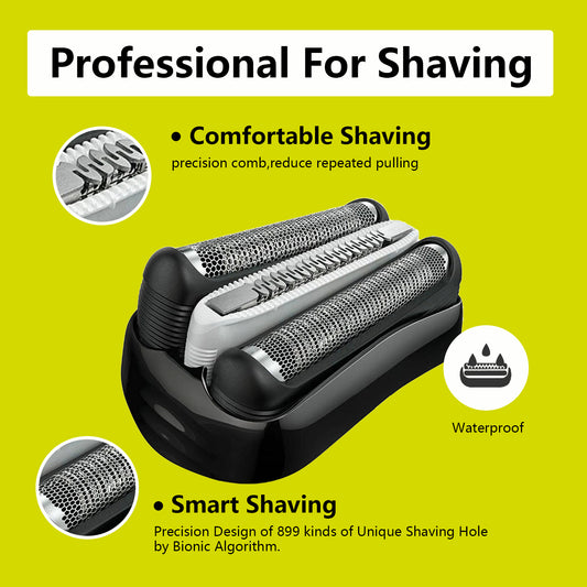 32B Series 3 Electric Shaver Replacement Head Accessories for S3 Foil & Cutter Razor Heads, Applicable for S3 3040s 3010s 310s 3000s 3050cc 3080s 390cc.