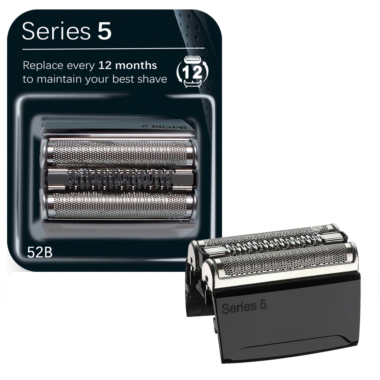 2P 52B replacement heads shaver Compatible with Series 5,Suitable for 5190cc, 5090, 5090cc, 5197cc, 5195cc.