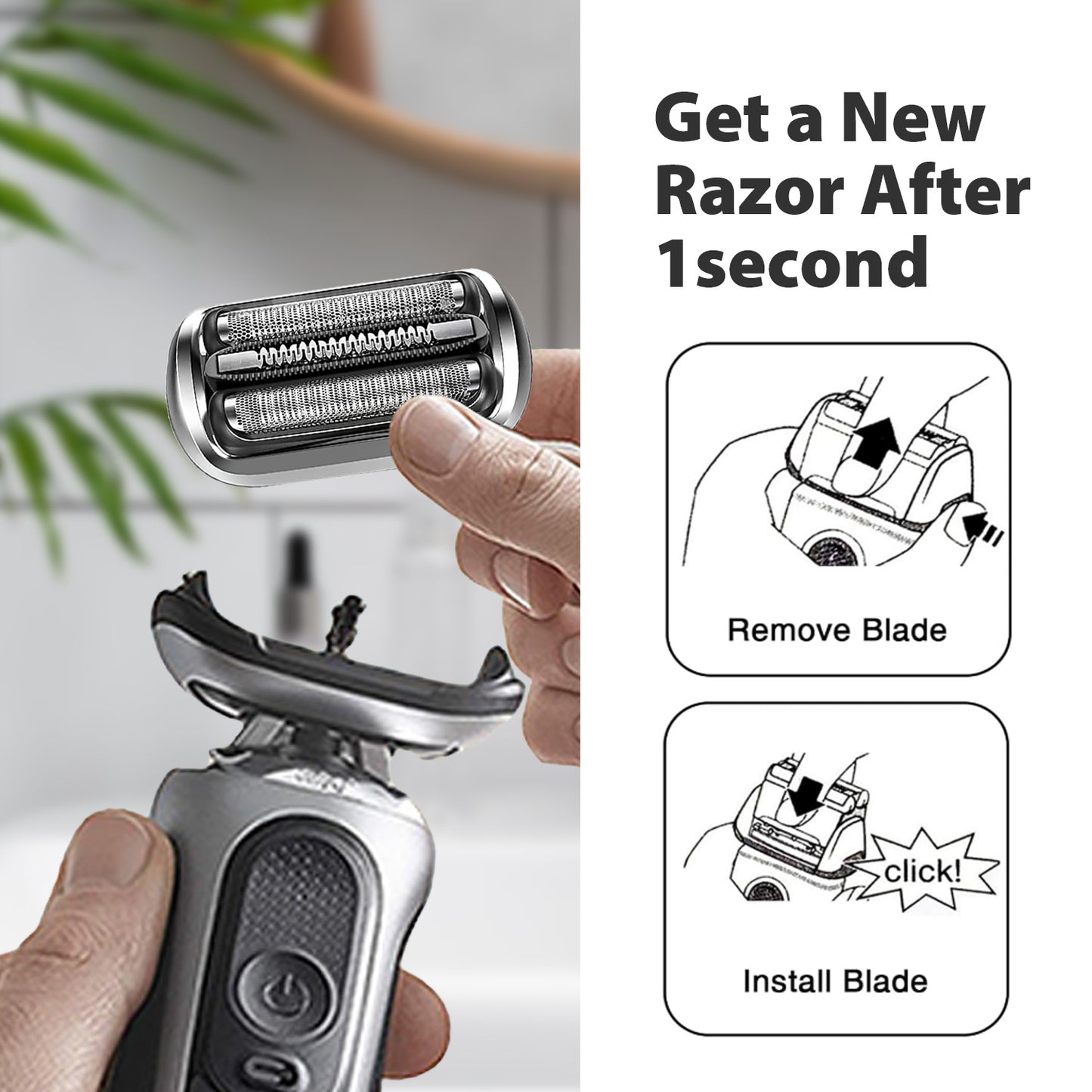 74S Replacement Shaver heads Compatible with Series 7 Replacement Head,suitable for 7120s, 7125s, 7127cs, 7171cc, 7175cc, 7185cc and 7189cc.