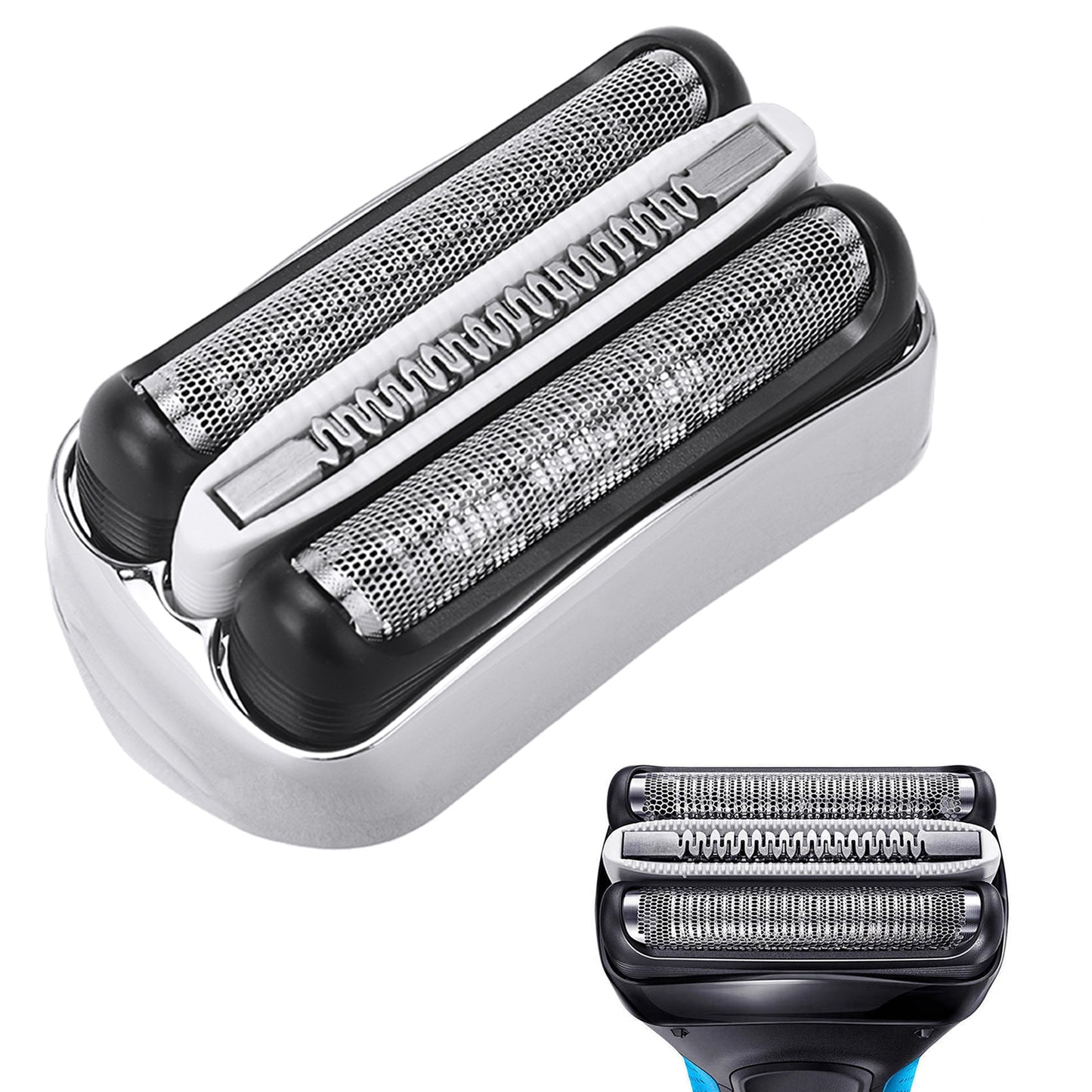 2Pack 32S Series 3 Electric Shaver Replacement Head Accessories for Braun S3 Foil & Cutter Razor Heads, Applicable for Braun S3 3040s 3010s 310s 3000s 3050cc 3080s 390cc Etc
