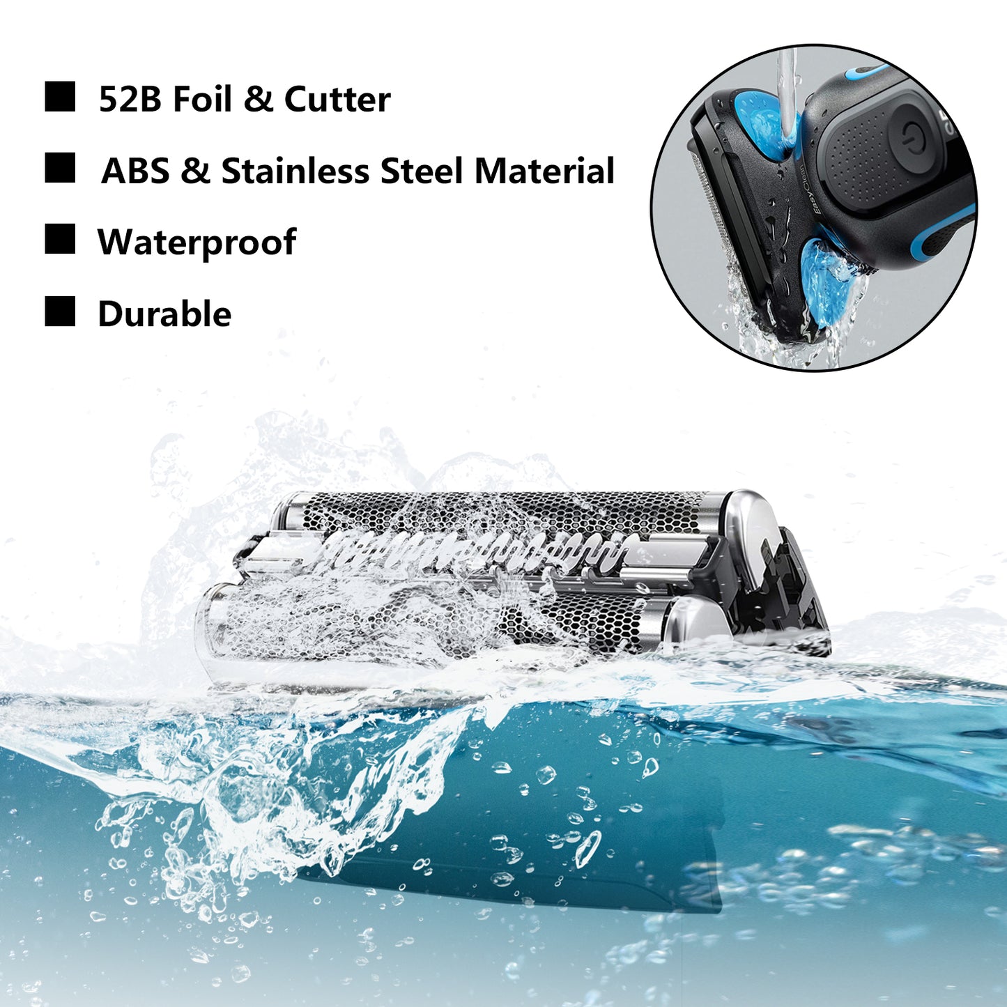 52B Series 5 Replacement Head Shaver Head Accessories for  Series5 Shaving Razor Head, Suitable for  S5 5018S, 5020CS, 5050CS, 5031S