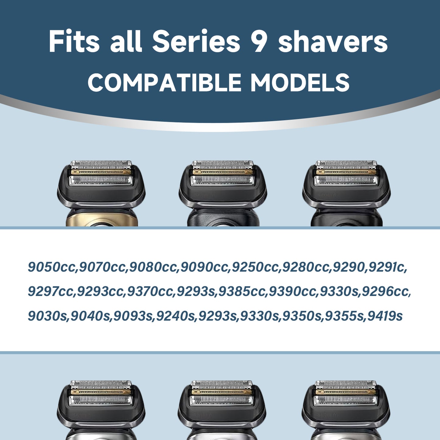 92B Electric Replacement Shaver Head Accessories for Series 9 Shaving Razor Head, Suitable for  S9 9290cc, 9291cc, 9370cc, 9376cc, 9293s, 9260s, 9295cc, 9385cc.