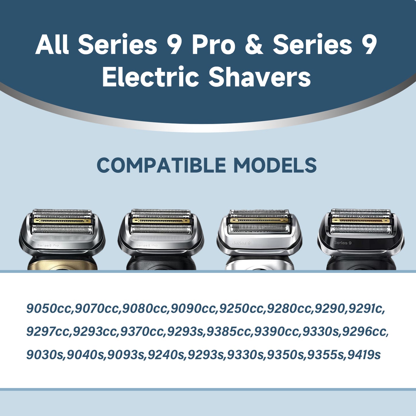 92M Electric Replacement Shaver Head Accessories for Series 9 Shaving Razor Head, Suitable for  S9 9290cc, 9291cc, 9370cc, 9376cc, 9293s, 9260s, 9295cc, 9385cc.