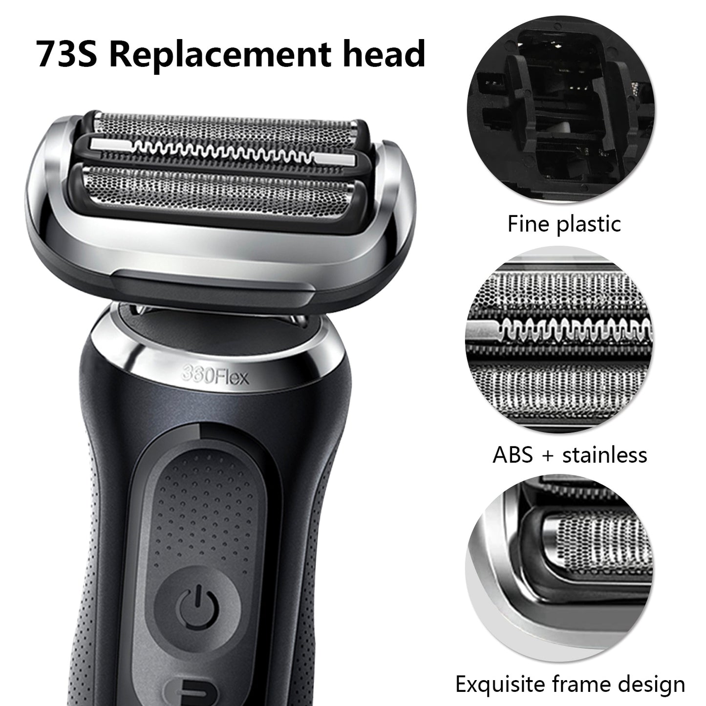 2P 73S Replacement Shaver heads Compatible with Series 7 Replacement Head,suitable for 7020, 7027, 7071, 7075, 7085.Both wet and dry,for men.