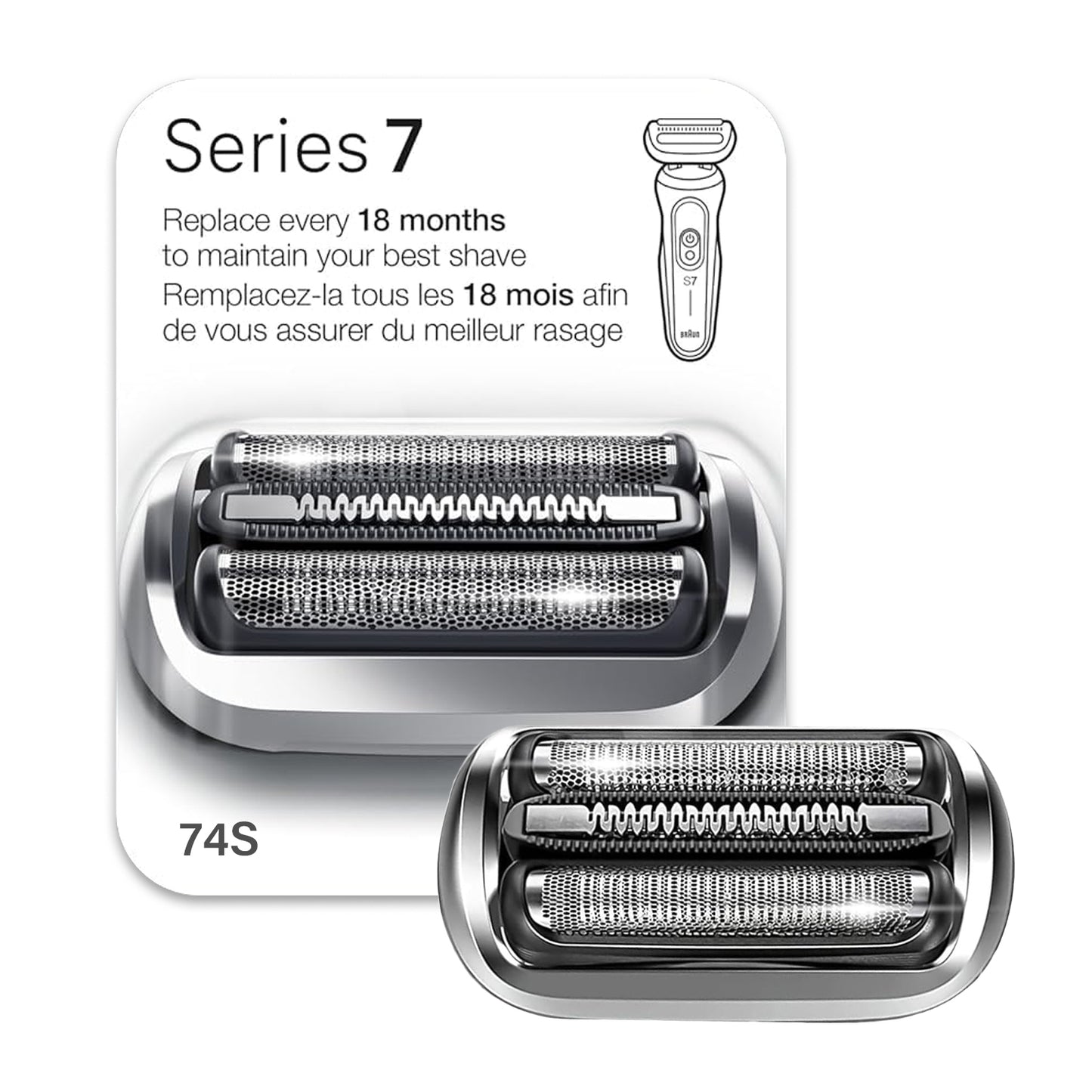 74S Replacement Shaver heads Compatible with Series 7 Replacement Head,suitable for 7120s, 7125s, 7127cs, 7171cc, 7175cc, 7185cc and 7189cc.