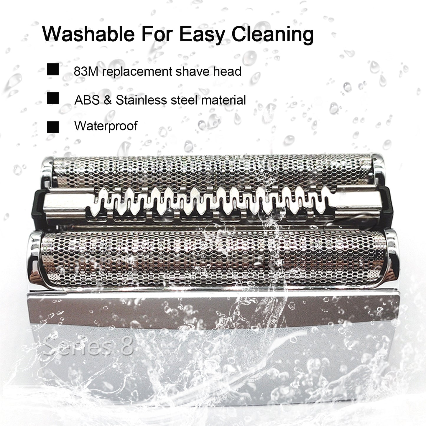 83M Electric Replacement Shaver Head Accessories for Series 8 Shaving Razor Head, Suitable for 8 Series Models 8370cc, 8340s, 8350s ets.