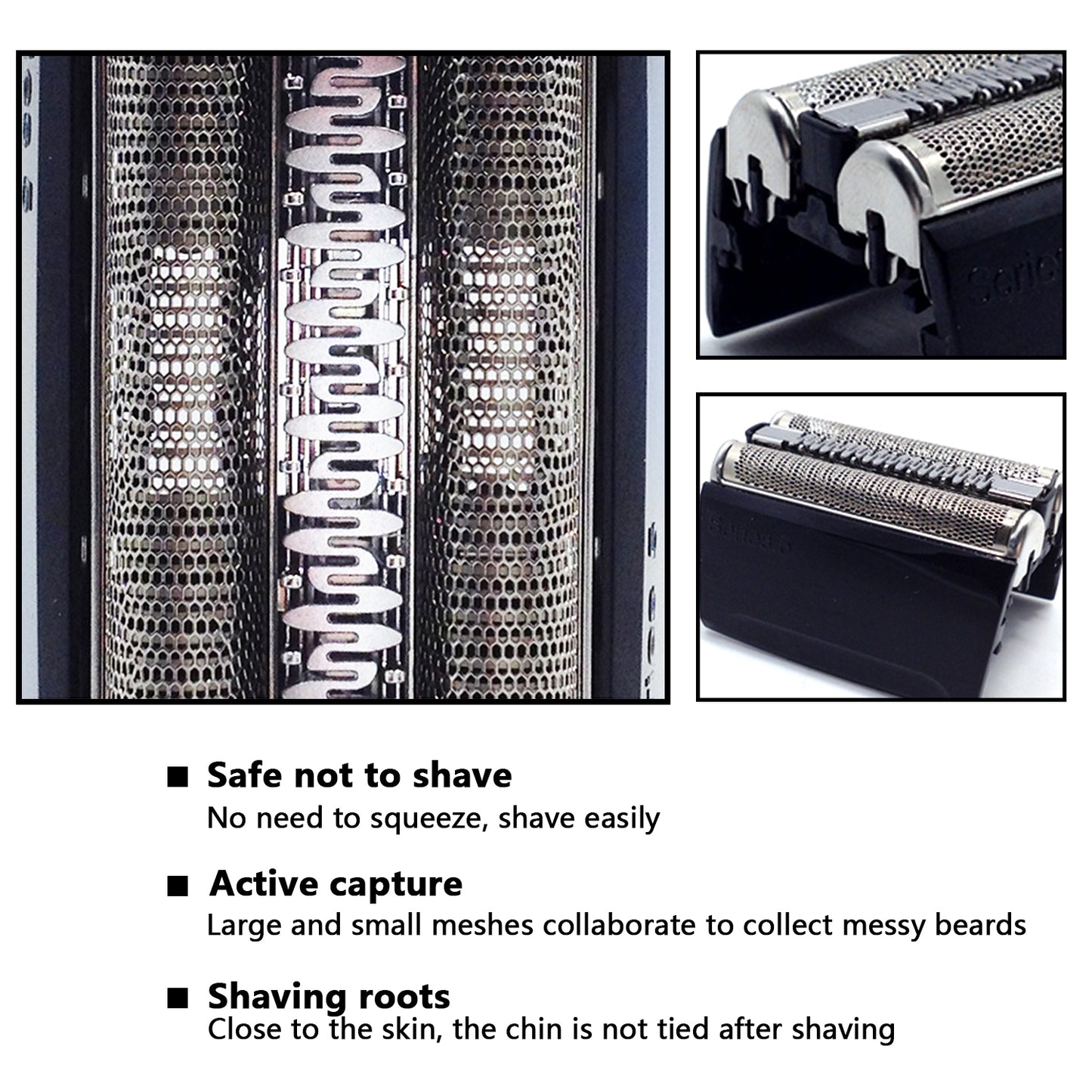 2P 52B replacement heads shaver Compatible with Series 5,Suitable for 5190cc, 5090, 5090cc, 5197cc, 5195cc.