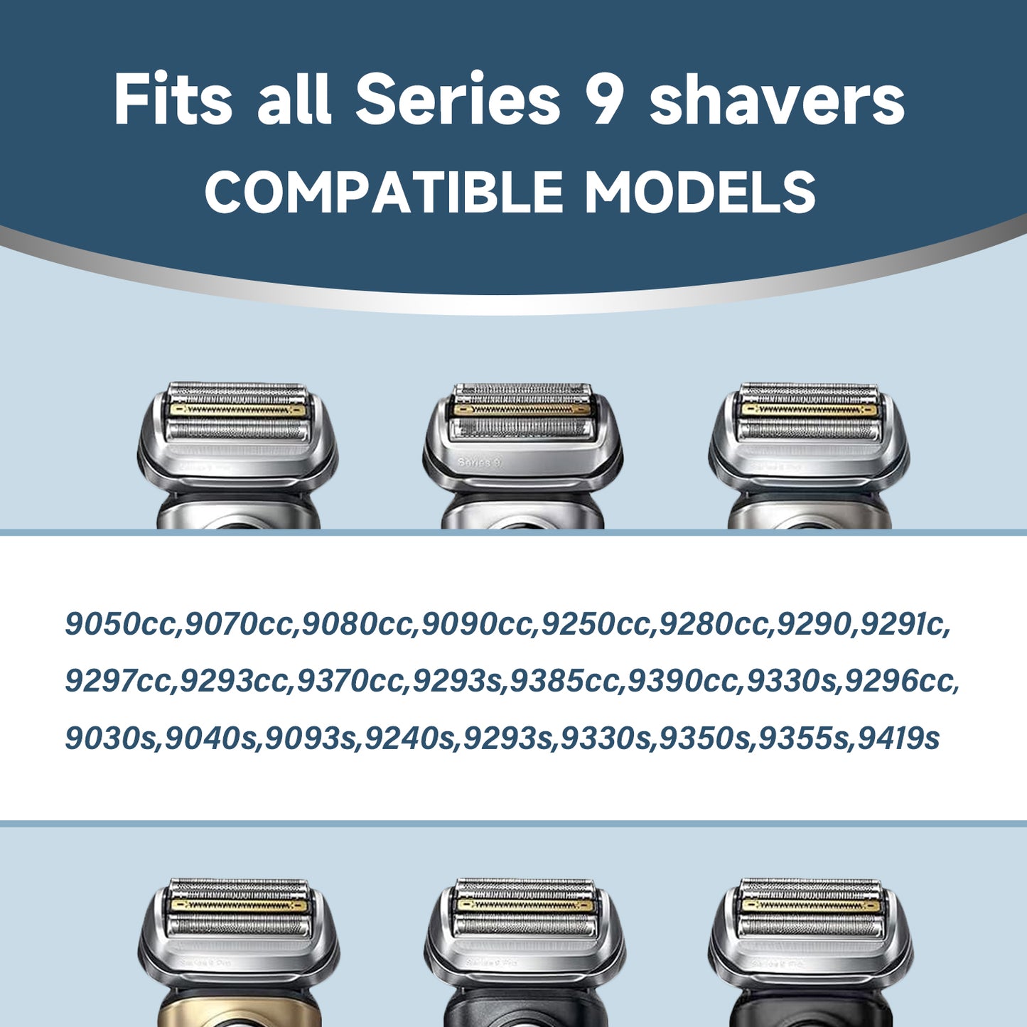92S Series 9 Electric Shaver Replacement Head Accessories for S9 Foil & Cutter Razor Heads, Applicable for S9 9290cc, 9291cc, 9370cc, 9293s, 9385cc, 9390cc, 9330s, 9296cc Etc.
