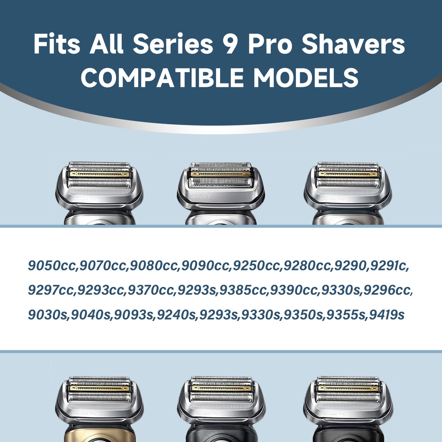 94M Electric Replacement Shaver Head Accessories for Series 9 Shaving Razor Head, Suitable for  S9 9290cc, 9291cc, 9370cc, 9376cc, 9293s, 9260s, 9295cc, 9385cc.